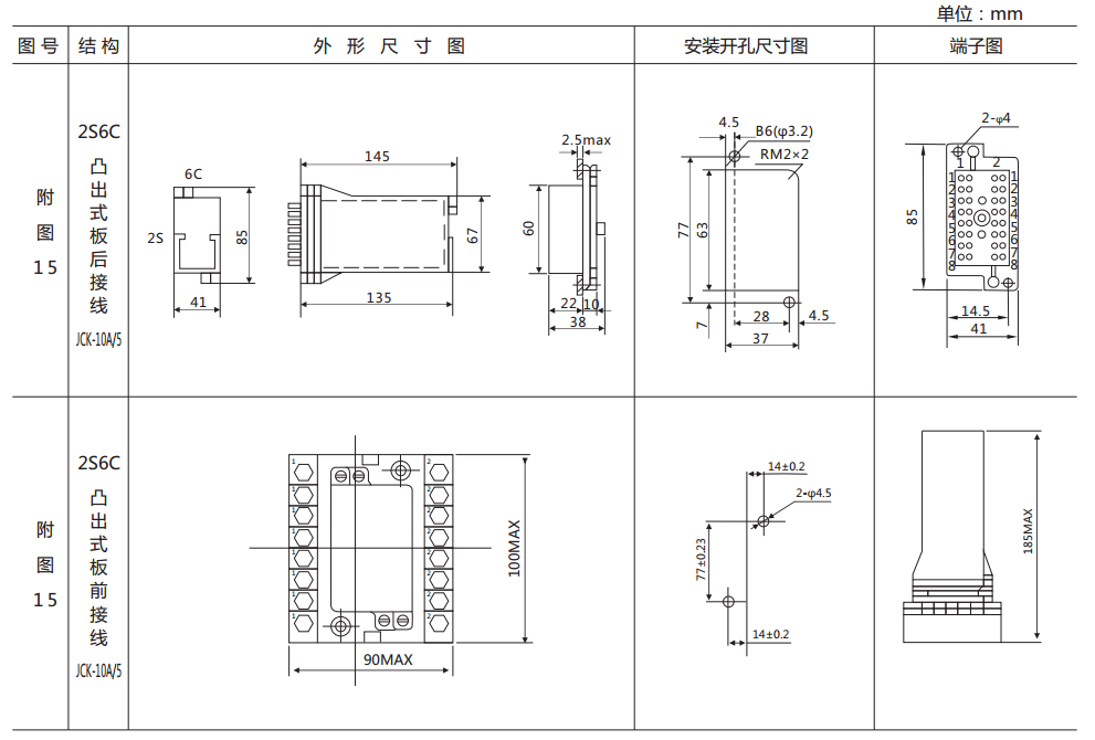DZS-11CE延時(shí)中間繼電器外形及開(kāi)孔尺寸